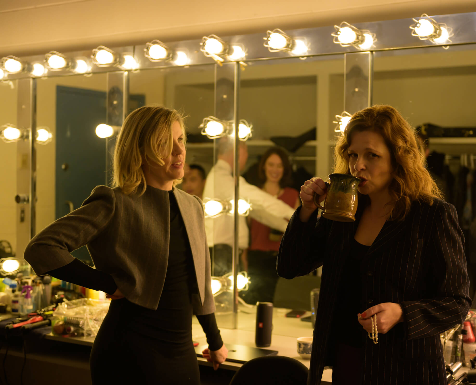Two women networking